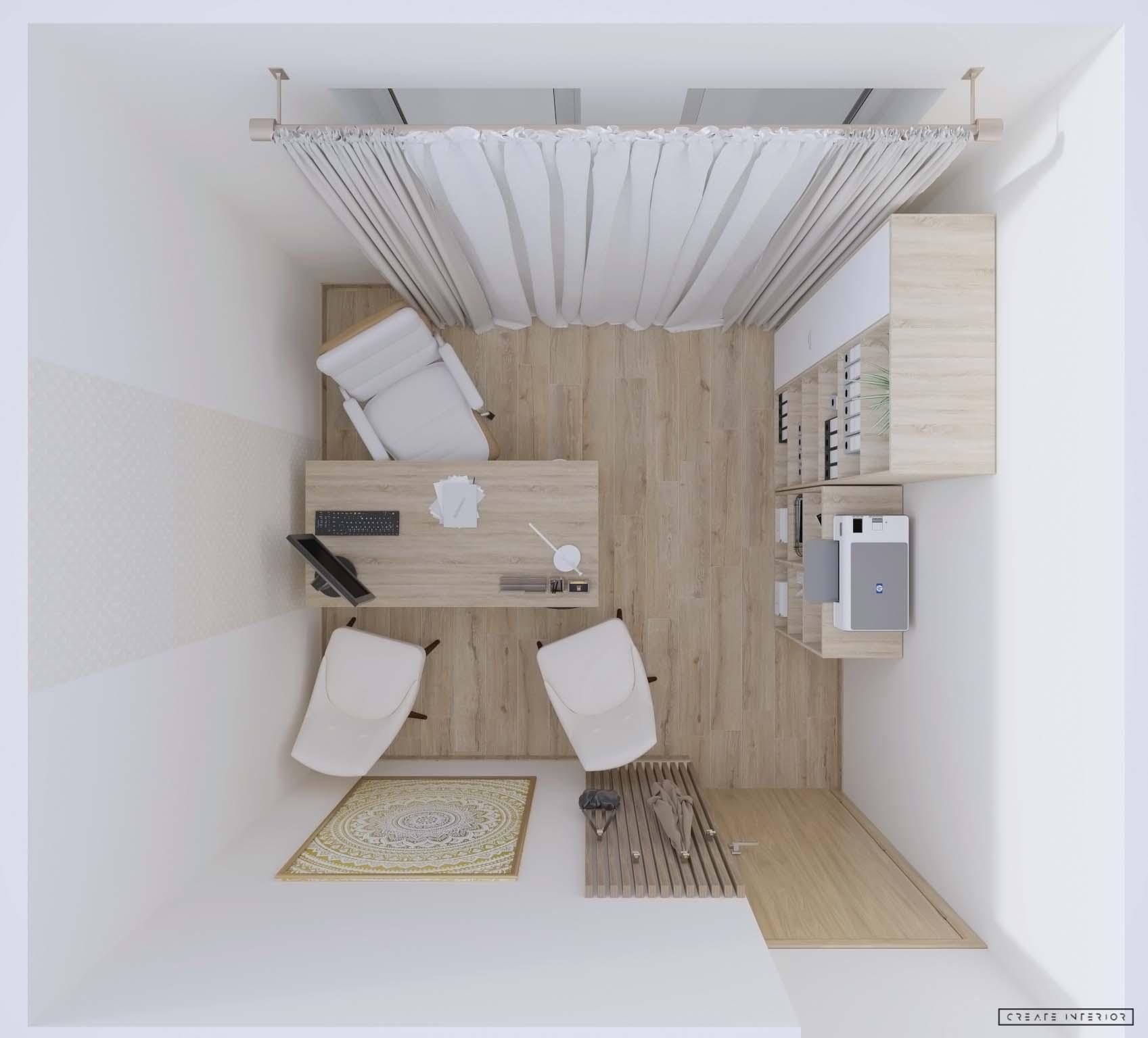 Aprócska könyvelői iroda látványtervezése