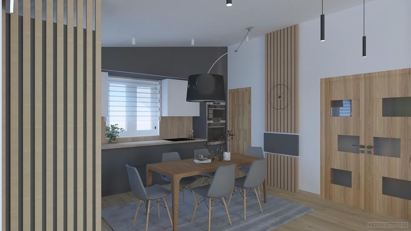 A szürke, fehér és zöld harmóniája egy meglepő elemmel