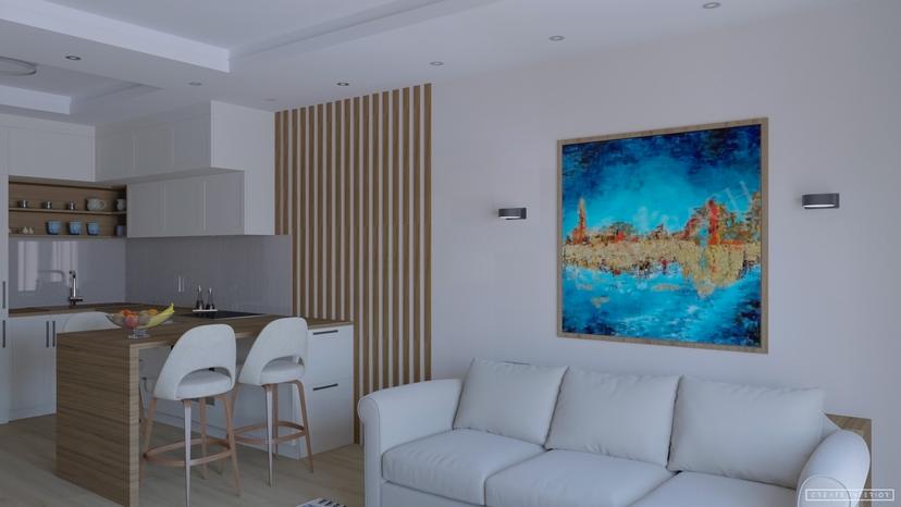 Földszintes lakás átalakítása: modern kényelem és visszafogott klasszikus elemek harmóniája