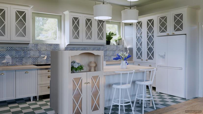 Rusztikus konyha látványterve